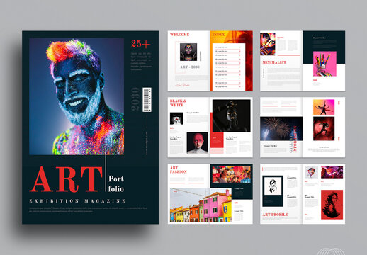 ArtExhibition Portfolio Magazine Design Layout