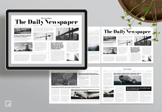 Classic Newspaper Layout for Business