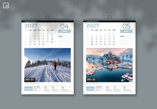 2027 Wall Calendar Layout