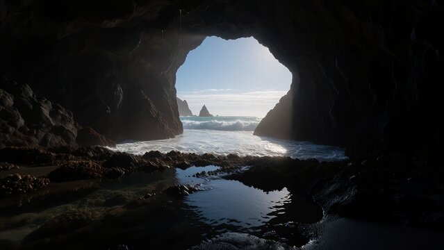 Coastal Sea Cave Portal 