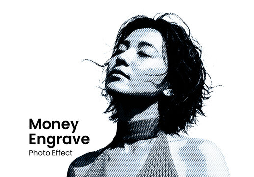 Money Engrave Photo Effect Template