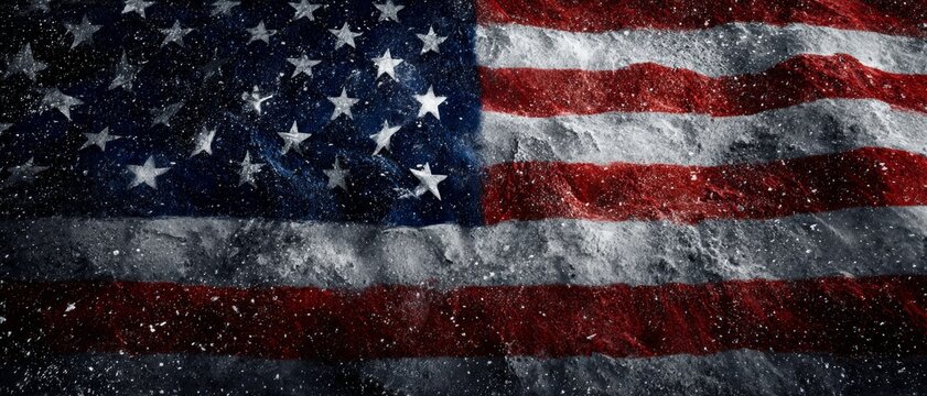 Exploring identity: usa and greenland flags in artistic fusion.