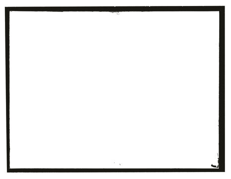 Vintage photo film frame of a middle format old camera with transparent background (png image).	
