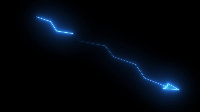 Abstract blue Neon Laser Transition Animation on Black Background Shiny Saber Animation Moving Left to Right in ultrawide and Motion graphics of neon line concept
