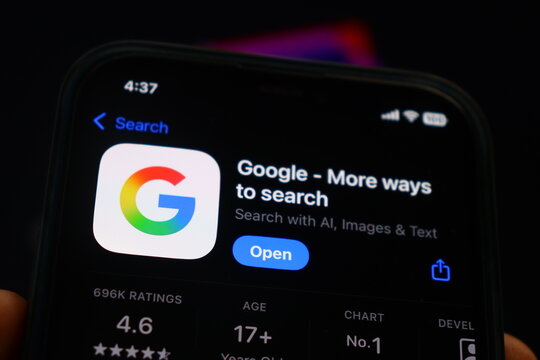 Google Search official search engine and web information retrieval platform corporate brand identity. This digital application provides advanced query resolutions and data indexing tools.