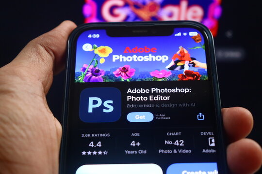 Adobe Photoshop official raster graphics editor and digital image manipulation software corporate brand identity. This powerful application develops advanced tools for creative designs.