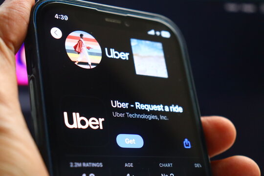 Uber Ride App official mobility and transportation network company brand identity. This digital mobile application provides ride-hailing services and driver connectivity for global users.
