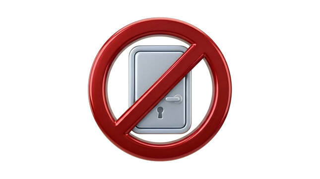 Prohibited smartphone icon symbol