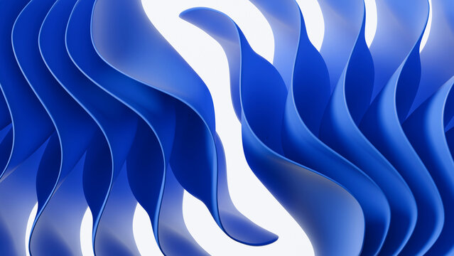 3D abstract organic blue wavy layers background. Perfect for tech presentations, corporate website headers, modern digital marketing banners, UI elements, and clean minimalist branding projects