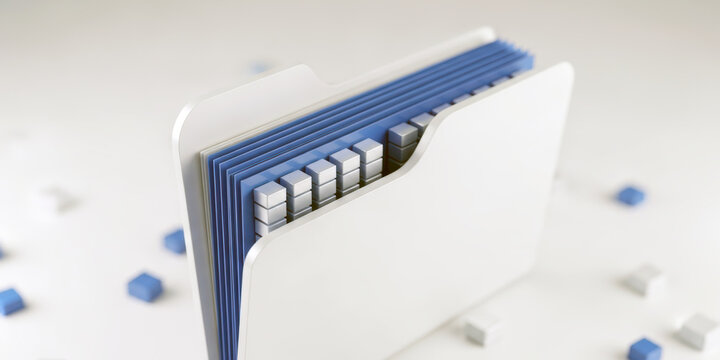 File folder with organized documents and tabs