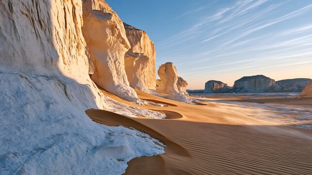 Sculpted by Wind: Dawn over the Chalk Formations of the White Desert, Egypt