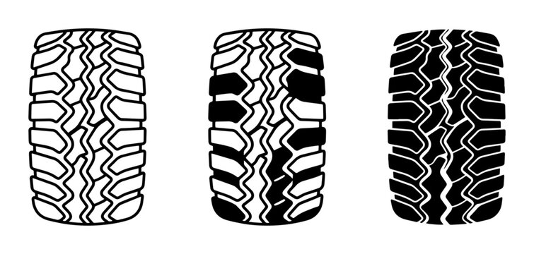 Tire Tread Patterns, Vehicle Rubber Wheels, Off-Road Traction Designs
