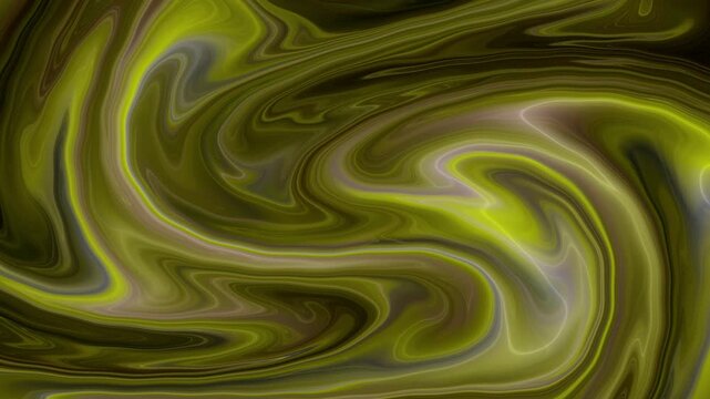 Abstract Gray and Yellow Neon Fluid 15s Seamless Loop Animation
