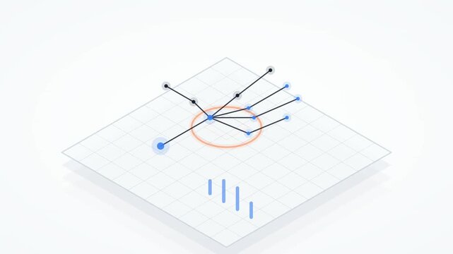 Spatial Computing Isometric Hand Tracking, 2.5D Glassmorphism UI Gesture Seamless Loop