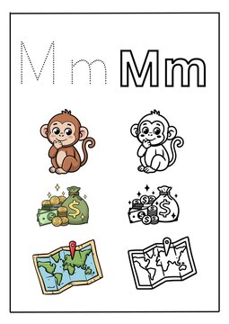 Coloring alphabet for kids