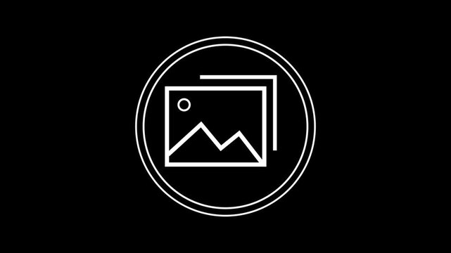 4k video photo , gallery, picture animation. photo frame icon animation.