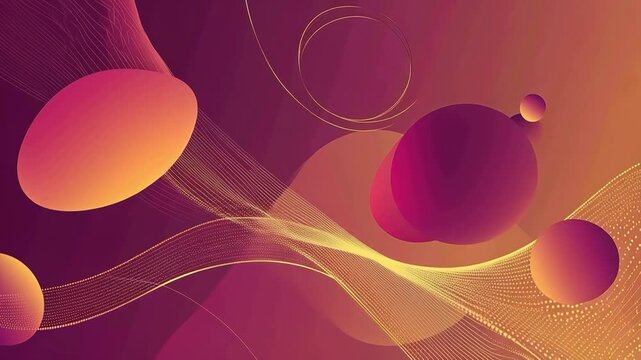 Vibrant Abstract Blob Shapes Morphing in Fiery Hues