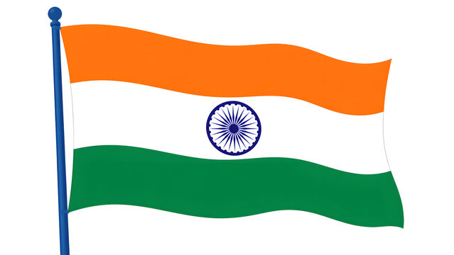 Indian National flag flat vector style image, tiranga