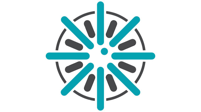 Circular loading spinner icon with radial lines, minimal preloader UI element PNG