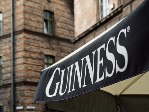 Guinness Beer Branding at Outdoor Cafe in City