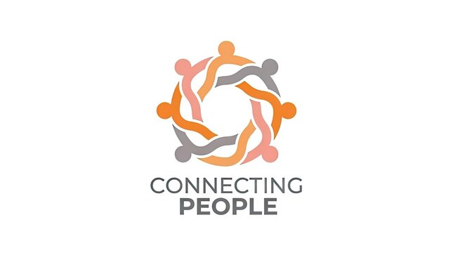 Circular group icon for community and team connection.
