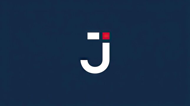 Minimalist letter J logo icon on dark background