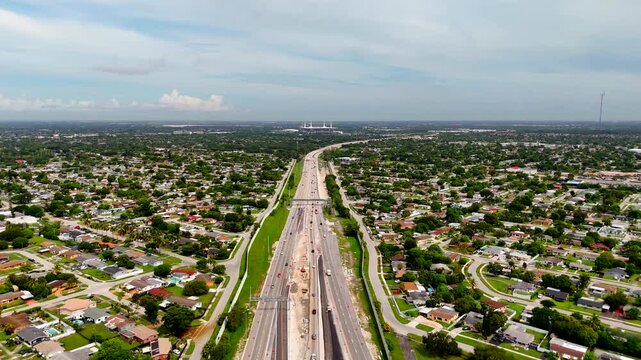 Miami Gardens neighborhoods shot with aerial drone 4k 2026