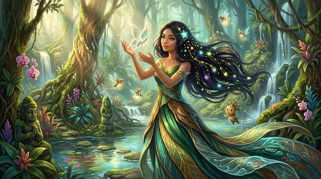 Magical forest nymph