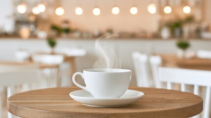 Fototapeta premium International Coffee Day background with roasted coffee beans and warm autumn atmosphere.
