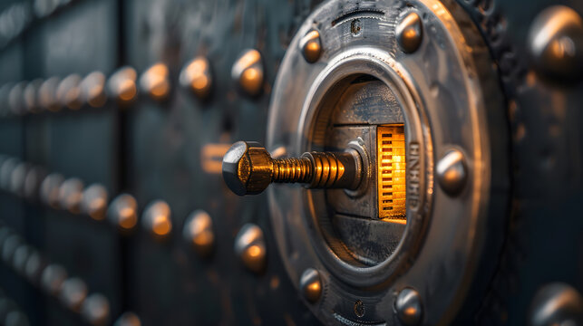 Cybersecurity fintech banking concept with digital protection, secure transactions, and financial technology network.