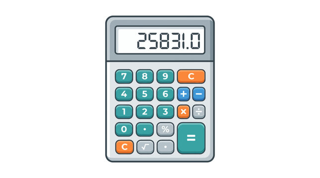 Modern Electronic Calculator Device for Business and Finance Planning