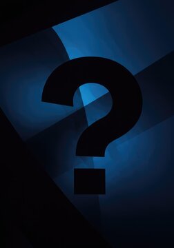 Deep shadows and overlapping hazy forms create an abstract representation of a complex, unsolved enigma hidden in darkness and deep blue tones ,quest ,digital art ,wallpaper