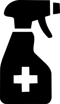 Disinfectant spray bottle icon representing medical hygiene and sanitation for World Patient Safety Day campaign health awareness