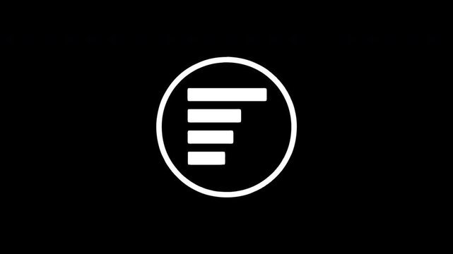 Bar chart icon animation for financial data report presentation