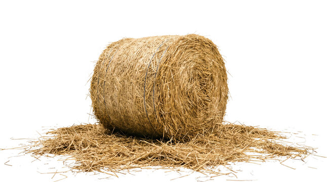 roll of straw ,isolated on transparent background png