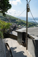 台湾の山間の町九份の海の見える階段　Jiufen © Chiho Oki