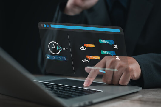 AI customer support platform with live chat, virtual assistant, automated messaging, and 24/7 customer service for digital communication, online assistance, and business support.