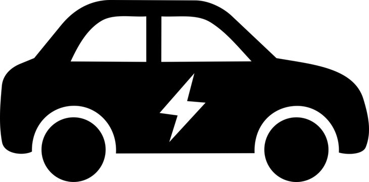 Electric car icon representing sustainable transportation and clean energy for the International Day for the Preservation of the Ozone Layer