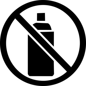 No aerosol spray sign icon for International Day for the Preservation of the Ozone Layer environmental awareness campaign