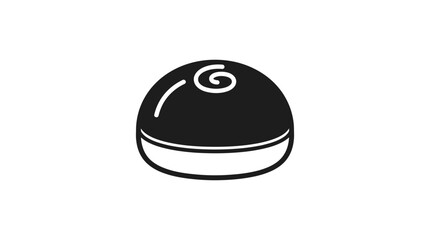 Fototapeta premium Isolated Donut Icon, Simple Line Art, Sweet Pastry Graphic