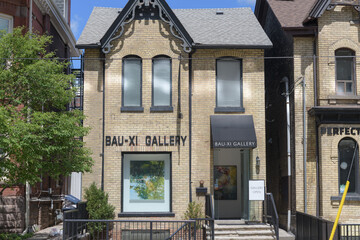 Fototapeta premium historic house and location of Bau-Xi Gallery, an art gallery, located at 340 Dundas St W, Toronto