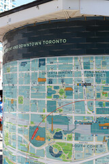 Fototapeta premium large Waterfront and Downtown Toronto map near Harbourfront Centre