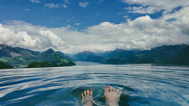 スイスのホーネクの美しい風景