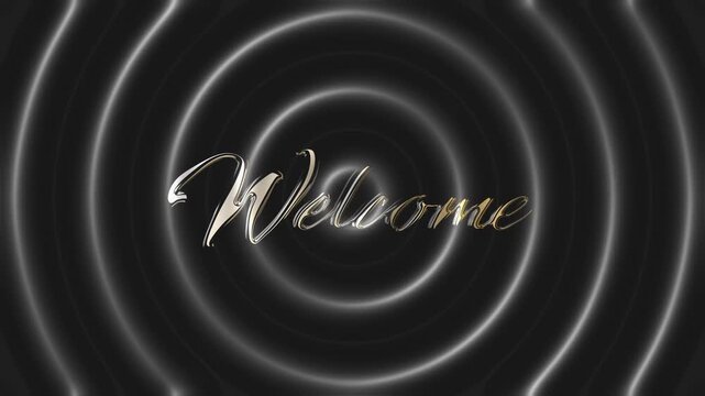 chrome welcome text animations with trim path effect.The combination of the Trim Path reveal, elegant motion, and shimmering reflections creates a modern, premium, and futuristic welcome animation