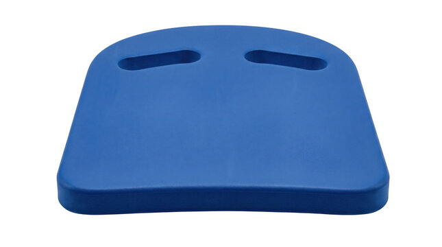 Blue swimming kickboard for pool training, professional foam float board with handle grips, aquatic exercise equipment for swim lessons