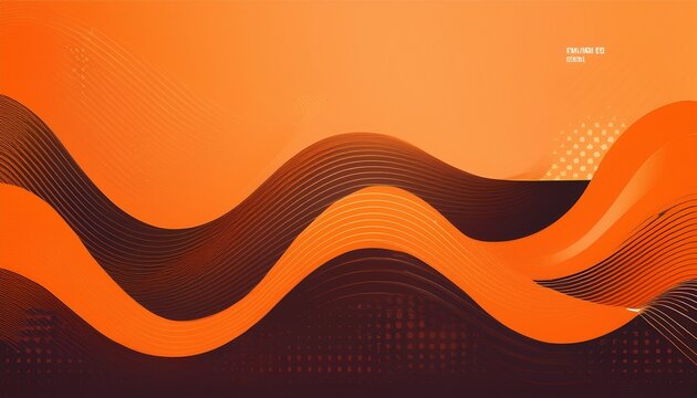 Elegant Minimal Background With Orange Color Dynamic Shapes Composition