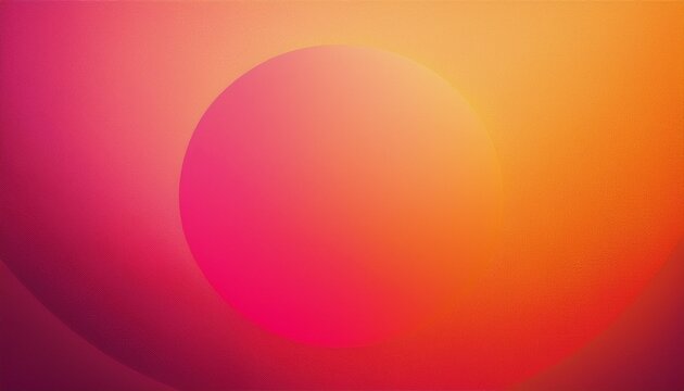 Blurred Round Circle Gradient Background With Grain Texture Pink And Orange Colors