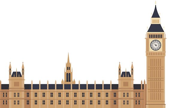 Big ben clock tower and parliament building in london