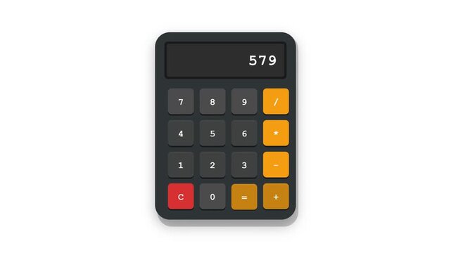 Calculator Button Press Animation 