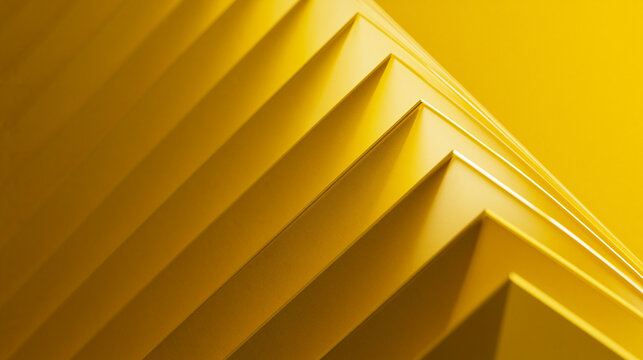 Abstract Yellow Geometric Architectural Pattern Background